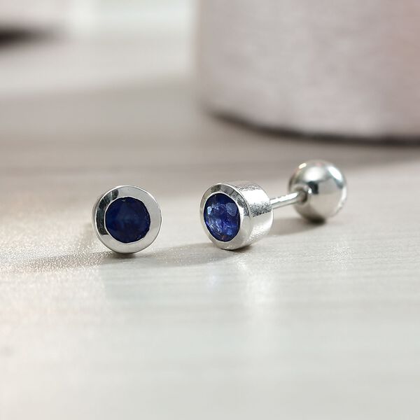 Masoala Saphir Ohrringe, 925 Silber rhodiniert - 0,77 ct. image number 2