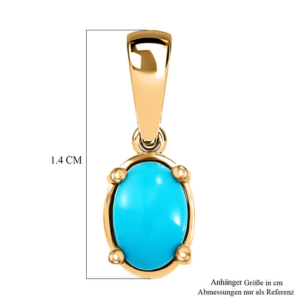 D'Joy AA Sleeping Beauty T&uuml;rkis Anh&auml;nger 925 Silber 750 Vergoldet ca. 0,49 ct. image number 5