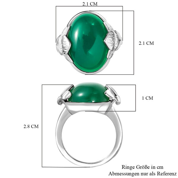 EVER TRUE Verde Onyx Ring Nickelfreies Messing (Gr&ouml;&szlig;e 16.00) ca. 13,54 ct image number 5