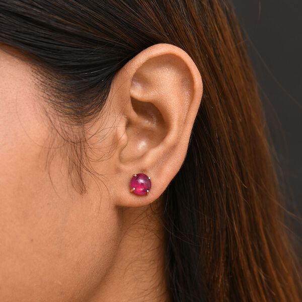 AAA Afrikanische Rubin Ohrringe in 375 Gold - 6,2 ct. image number 3