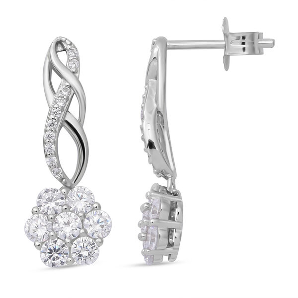 Lustro Stella - Wei&szlig;e Zirkonia-Ohrringe, 925 Silber rhodiniert ca. 0,72 ct image number 2