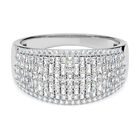Weißer Diamant P3 Ringe 925 Silber platiniert (Größe 21.00) ca. 1.00 ct