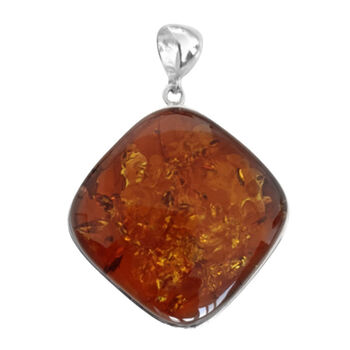 Nat&uuml;rlicher baltischer Bernstein Anh&auml;nger, 925 Silber