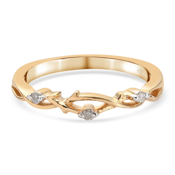 Wei&szlig;er Diamant P Ringe 925 Silber ca. 0,05 ct.