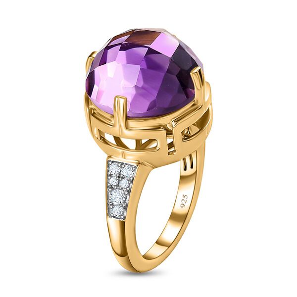 AA afrikanischer Amethyst und Zirkon-Ring - 11,22 ct. image number 4