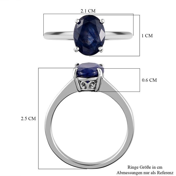 Masoala Saphir-Ring, 925 Silber platiniert, ca. 2,82 ct image number 8