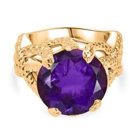 Afrikanischer Amethyst Ring Messing (Größe 17.00) ca. 9,76 ct