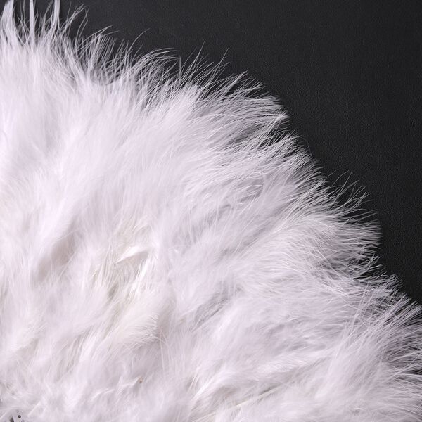 20iger Style Federf&auml;cher, wei&szlig; image number 3