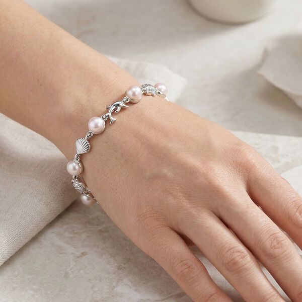 EVER TRUE S&uuml;&szlig;wasser Perle (7.5-8 mm) Armband ca. 19 cm Nickelfreies Messing image number 3