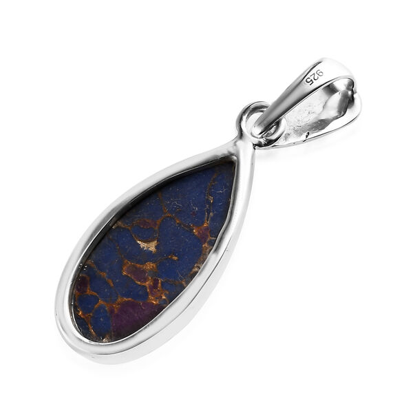 Lila Mojave-Türkis-Solitär-Anhänger in Silber, 7,37 ct. image number 5