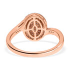 Natürlicher rosa und weißer Diamant Ring, 925 Silber Roségold Vermeil (Größe 20.00) ca. 0.50 ct image number 4