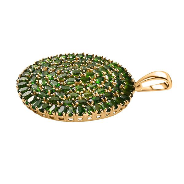 Nat&uuml;rlicher Chromdiopsid Anh&auml;nger, 925 Silber vergoldet, ca. 22.78 ct image number 4