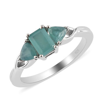 Grandidierit-Ring, 925 Silber platiniert  ca. 1,10 ct