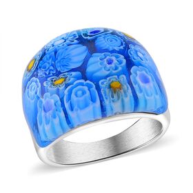 Blauer Ring im Murano-Stil