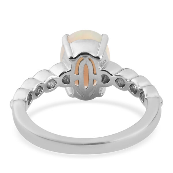 Nat&uuml;rlicher &Auml;thiopischer Opal Ring 925 Silber Zweifarbige Beschichtung image number 6