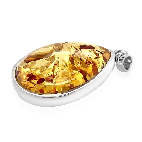 Baltischer Bernstein-Anh&auml;nger, 925 Silber