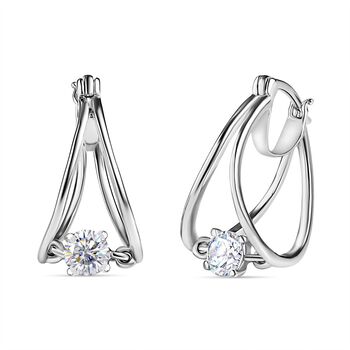 Tanzende Moissanit-Ohrringe - 0,65 ct.