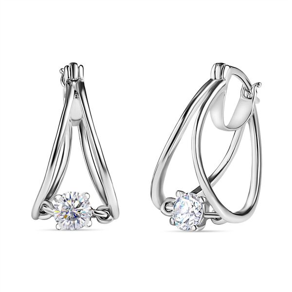 Tanzende Moissanit-Ohrringe - 0,65 ct.
