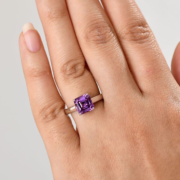 AAA Lab Grown Farbwechsel-Saphir Ring 417 Gold (Gr&ouml;&szlig;e 16.50) ca. 2.50 ct image number 2