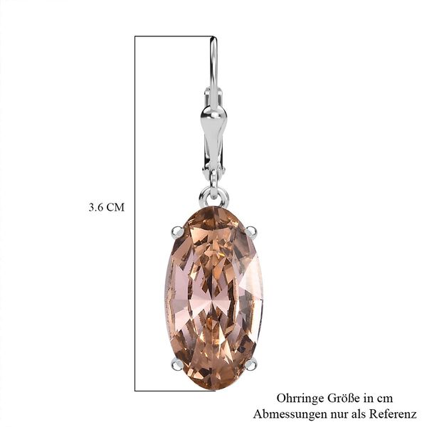 Vintage Rose Kristall Ohrringe,, 925 Silber image number 6