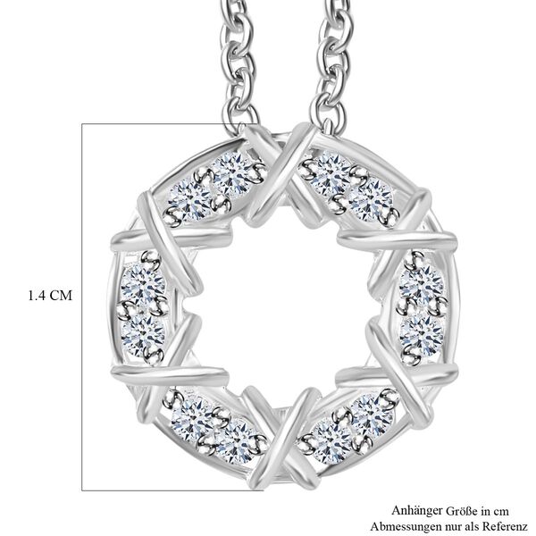 XOXO wei&szlig;er kubischer Zirkonia-Anh&auml;nger mit 50cm Kette - 0,24 ct. image number 8