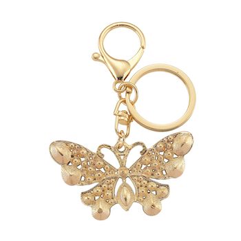 3er Set - Wei&szlig;er Kristall Schl&uuml;sselanh&auml;nger, Legierung emailliert