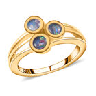 Boulder Opal Triplett-Ring, 925 Silber vergoldet  ca. 0,71 ct image number 3