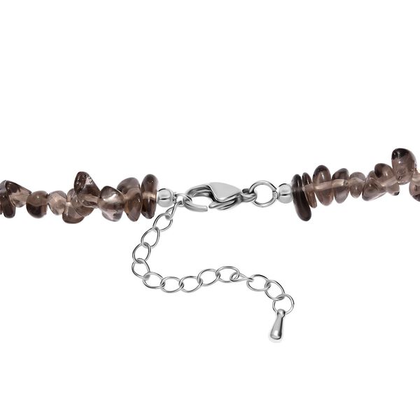 Lodlith, Rauchquarz Halskette ca. 60 cm 316L Edelstahl ca. 145.00 ct image number 5