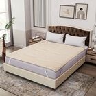 Elektrische Unterdecke, 160x160cm - 280 GSM Fleece-Oberseite und 400 GSM Unterseite, geeignet für 230 V Steckdosen, mit automatischem Timer, weiß