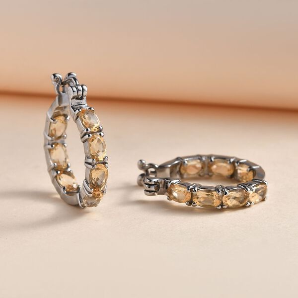 Citrin Ohrringe  Edelstahl ca. 5,82 ct. image number 2