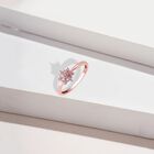 Natürlicher, rosa Diamant-Ring, 925 Silber Roségold Vermeil  ca. 0,15 ct image number 1