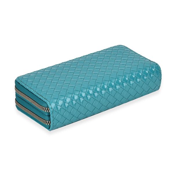 Elegantes Brieftasche in Blau mit RFID-Schutz und Prägemuster image number 10