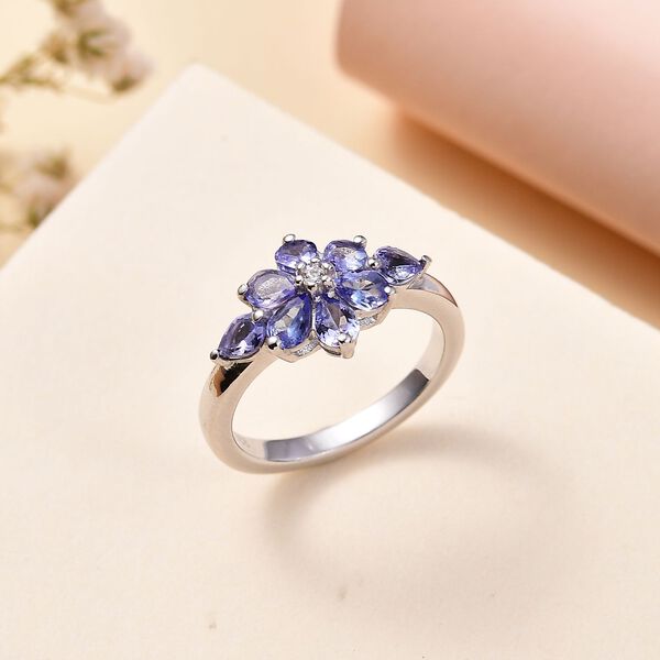 Tansanit und Zirkon Ring - 1,16 ct. image number 2