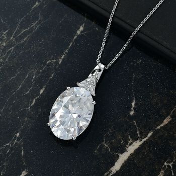 D'Joy Moissanit Anh&auml;nger mit 50cm Kette - 15,70 ct.