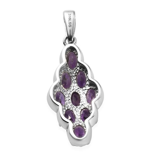 Afrikanischer Amethyst Anh&auml;nger Edelstahl ca. 3,59 ct image number 5