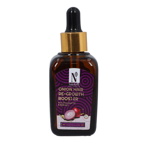 NutriGlow - nat&uuml;rlicher Zwiebel Haar-Nachwuch Booster, bestes Zwiebel Haar-Serum f&uuml;r das Haarwachstum, 50ml