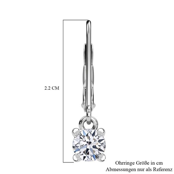 LUXURIANT VS-GH Labor Diamant Ohrringe, 925 Silber rhodiniert - 1 ct. image number 4