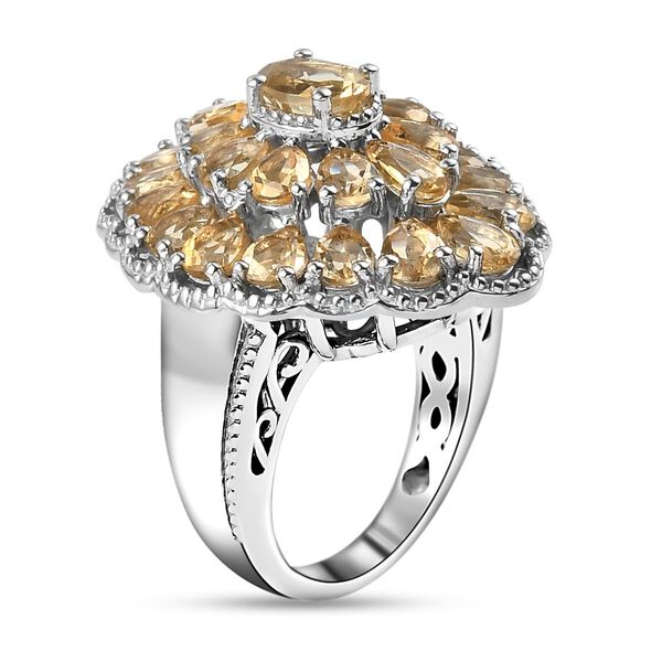 Citrin-Ring 925 Silber platiniert  ca. 5,07 ct image number 5