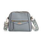 " life-style:Color:Blue; Size/Profile: PU Crossbody Bag Wall (exterior):PU Lining (Interior):Polyester; Pockets (exterior):Zipper -4; Pockets (interior): zipped-1,slip-2 Size:24*9.5*21 cm shoulder strap size:120 cm"