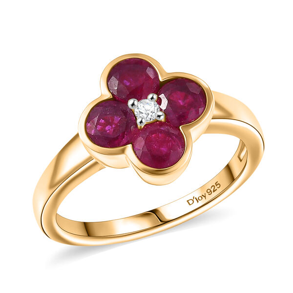 D'Joy afrikanischer Rubin und Zirkon Ring - 1,83 ct. image number 4