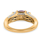 Tansanit und Zirkon Ring 925 Silber vergoldet  ca. 0,99 ct image number 5