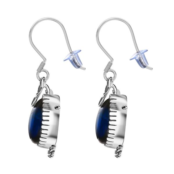 AAA Labradorit Ohrringe, 925 Silber platiniert ca. 12.08 ct image number 5