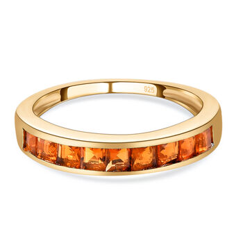 Salamanca Feueropal-Ring, 925 Silber vergoldet (Gr&ouml;&szlig;e 17.00) ca. 0.61 ct