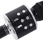 Multifunktions Karaoke Mikrofon und Bluetooth Lautsprecher mit sprachgesteuerten LED - Lichter und Sound - Echo, Schwarz image number 2