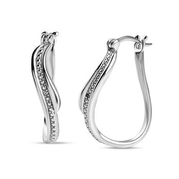 Wei&szlig;er Diamant P3 Ohrringe Reines Messing