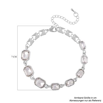 Wei&szlig;es Kristall Armband, ca. 19 cm