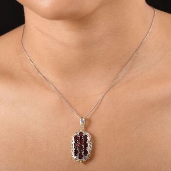 Roter Granat Anh&auml;nger Messing ca. 5.75 ct