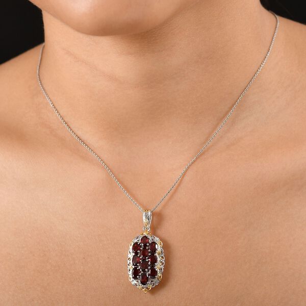 Roter Granat Anhänger Messing ca. 5.75 ct image number 3