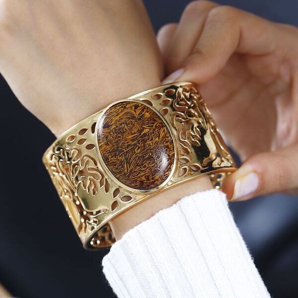 Skript Stein Armreif, 19 cm - 56,37 ct. image number 3