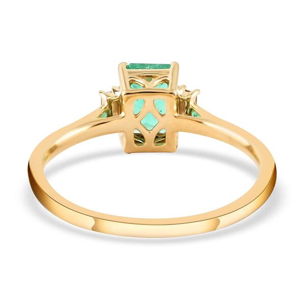 LUXORO AAA Kolumbianischer Smaragd und wei&szlig;er Diamant-Ring - 1,20 ct. image number 4